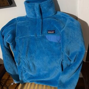 Patagonia Teal Fleece Snap-T Pullover XS very rare